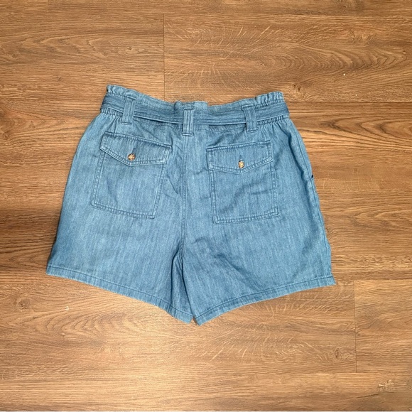 Old Navy High Waist Blue Shorts with Tie-Bow - Picture 2 of 4